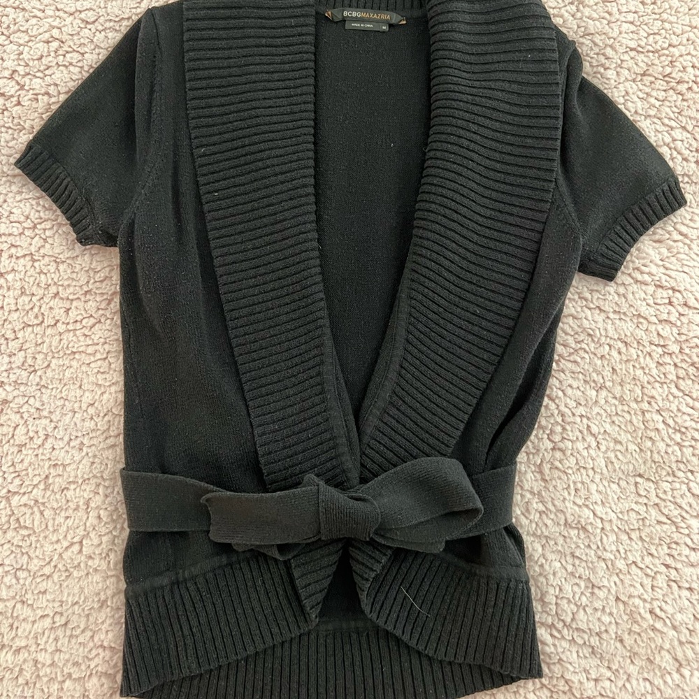BCBG MaxAzria short sleeve wrap cardigan